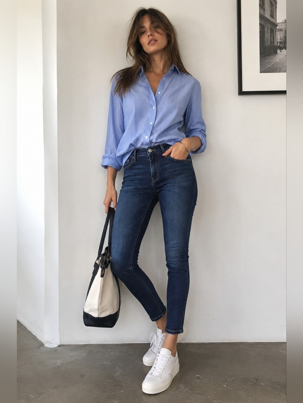 NWT Edwin Pixie Mid Rise 9" Skinny Jeans Deja Blue